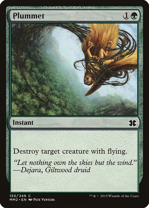 Plummet, carta Magic di tipo Instant illustrata da Pete Venters