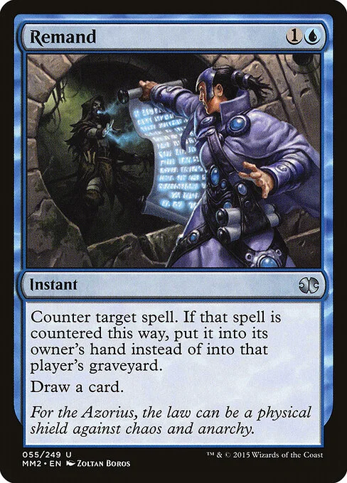 Remand, carta Magic di tipo Instant illustrata da Zoltan Boros