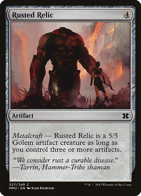 Rusted Relic, carta Magic di tipo Artifact illustrata da Igor Kieryluk