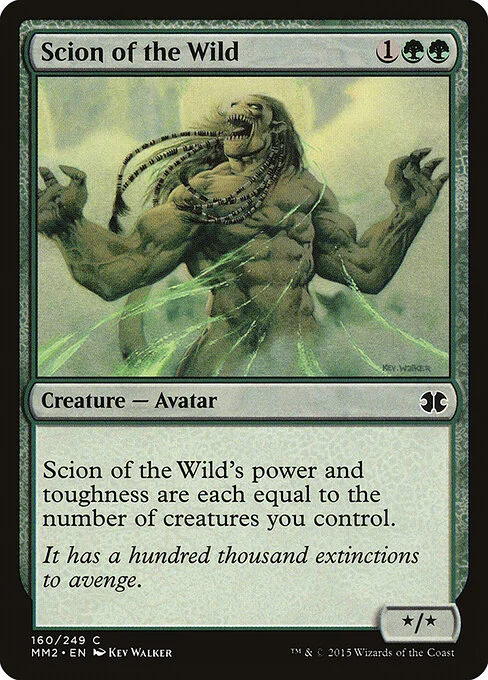 Scion of the Wild, carta Magic di tipo Creature — Avatar illustrata da Kev Walker