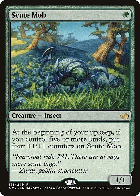 Scute Mob, carta Magic di tipo Creature — Insect illustrata da Zoltan Boros & Gabor Szikszai