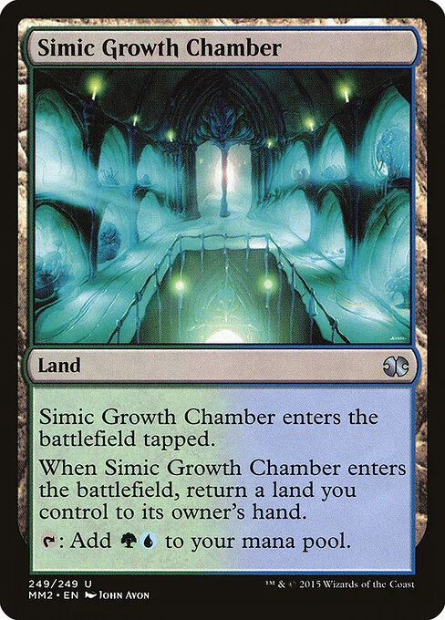 Simic Growth Chamber, carta Magic di tipo Land illustrata da John Avon