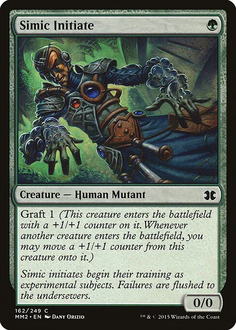 Simic Initiate, carta Magic di tipo Creature — Human Mutant illustrata da Dany Orizio