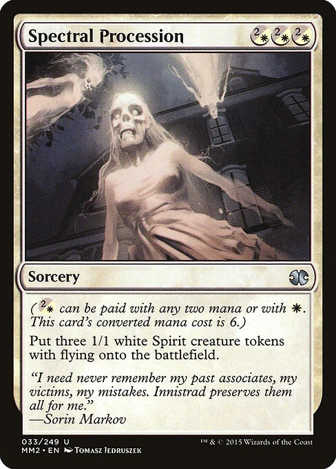 Spectral Procession, carta Magic di tipo Sorcery illustrata da Tomasz Jedruszek