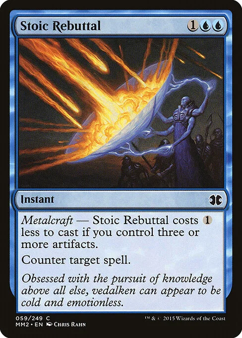 Stoic Rebuttal, carta Magic di tipo Instant illustrata da Chris Rahn