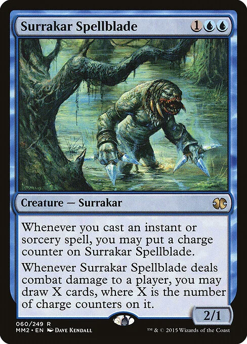 Surrakar Spellblade, carta Magic di tipo Creature — Surrakar illustrata da Dave Kendall