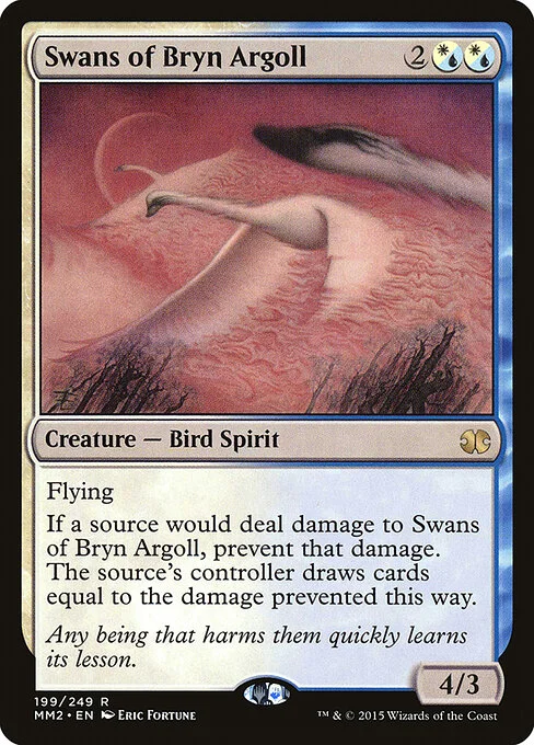 Swans of Bryn Argoll, carta Magic di tipo Creature — Bird Spirit illustrata da Eric Fortune