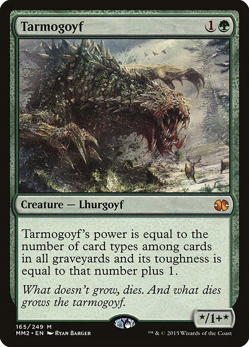 Tarmogoyf, carta Magic di tipo Creature — Lhurgoyf illustrata da Ryan Barger