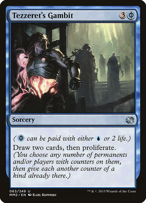 Tezzeret's Gambit, carta Magic di tipo Sorcery illustrata da Karl Kopinski