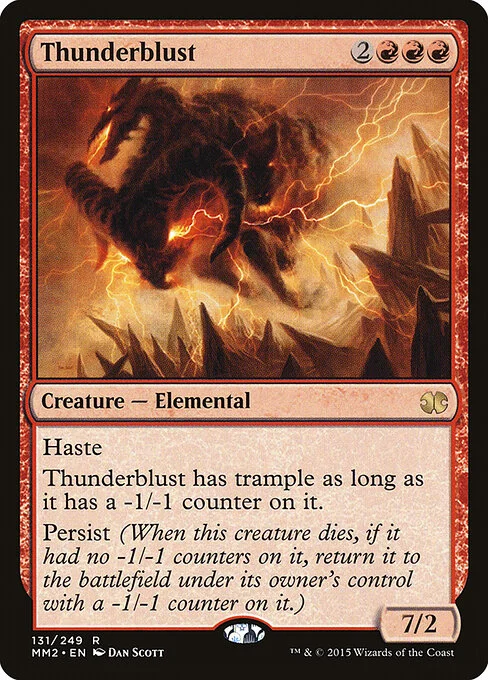 Thunderblust, carta Magic di tipo Creature — Elemental illustrata da Dan Murayama Scott