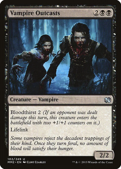 Vampire Outcasts, carta Magic di tipo Creature — Vampire illustrata da Clint Cearley