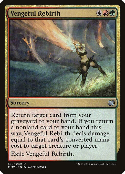 Vengeful Rebirth, carta Magic di tipo Sorcery illustrata da Vance Kovacs