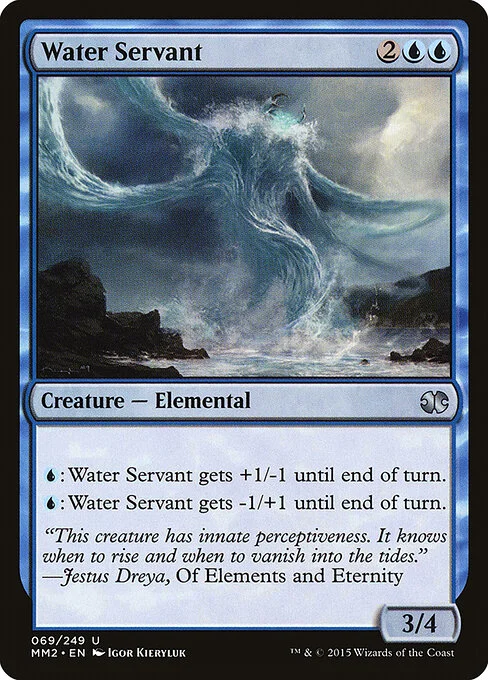 Water Servant, carta Magic di tipo Creature — Elemental illustrata da Igor Kieryluk