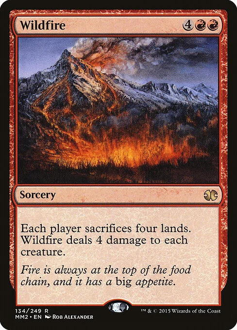 Wildfire, carta Magic di tipo Sorcery illustrata da Rob Alexander