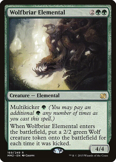 Wolfbriar Elemental, carta Magic di tipo Creature — Elemental illustrata da Chippy