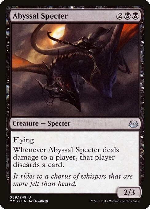 Abyssal Specter, carta Magic di tipo Creature — Specter illustrata da Daarken