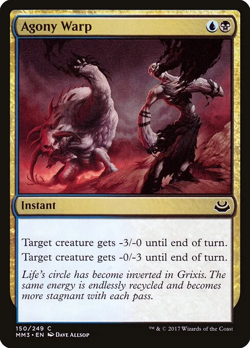 Agony Warp, carta Magic di tipo Instant illustrata da Dave Allsop