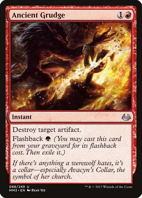 Ancient Grudge, carta Magic di tipo Instant illustrata da Ryan Yee