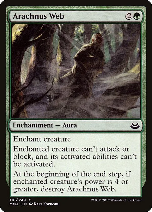 Arachnus Web, carta Magic di tipo Enchantment — Aura illustrata da Karl Kopinski