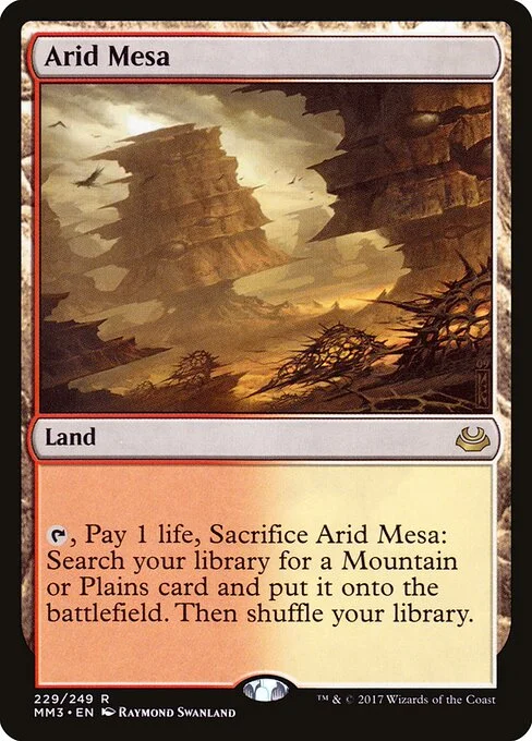 Arid Mesa, carta Magic di tipo Land illustrata da Raymond Swanland