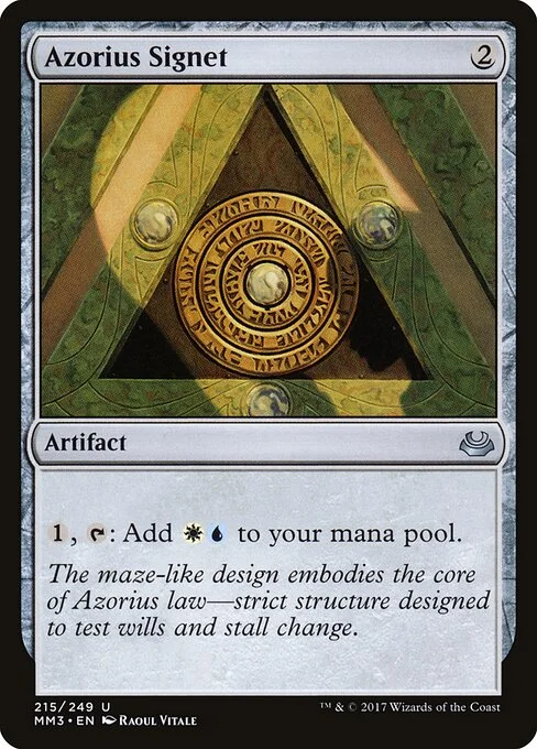 Azorius Signet, carta Magic di tipo Artifact illustrata da Raoul Vitale