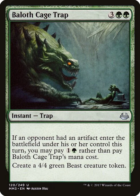 Baloth Cage Trap, carta Magic di tipo Instant — Trap illustrata da Austin Hsu