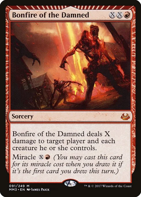 Bonfire of the Damned, carta Magic di tipo Sorcery illustrata da James Paick