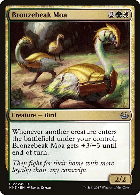 Bronzebeak Moa, carta Magic di tipo Creature — Bird illustrata da James Ryman