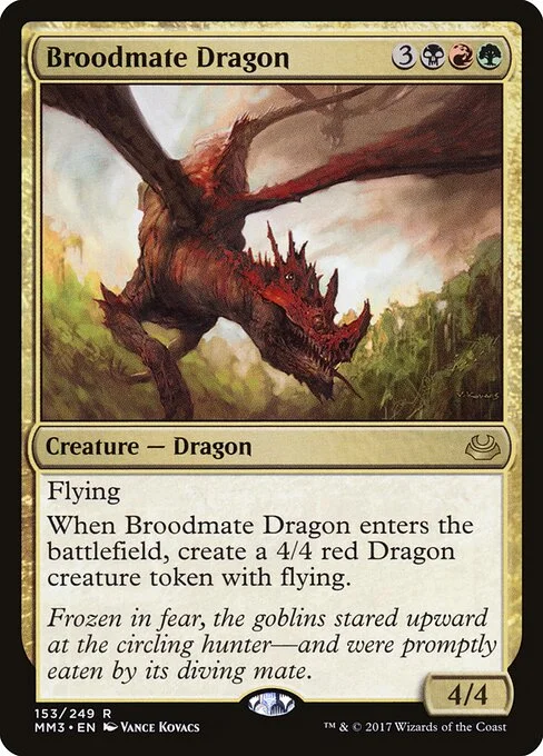 Broodmate Dragon, carta Magic di tipo Creature — Dragon illustrata da Vance Kovacs
