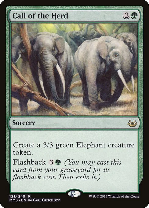 Call of the Herd, carta Magic di tipo Sorcery illustrata da Carl Critchlow