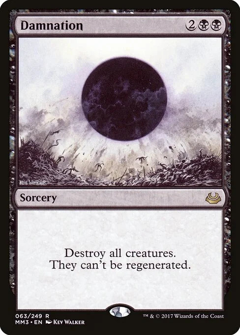 Damnation, carta Magic di tipo Sorcery illustrata da Kev Walker