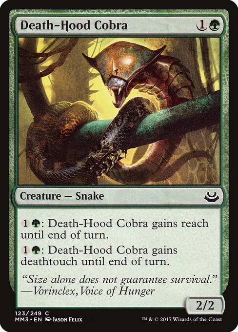 Death-Hood Cobra, carta Magic di tipo Creature — Phyrexian Snake illustrata da Jason Felix