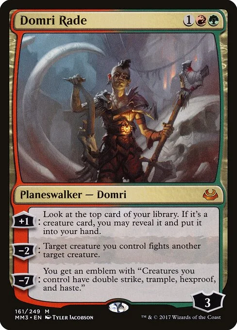 Domri Rade, carta Magic di tipo Legendary Planeswalker — Domri illustrata da Tyler Jacobson