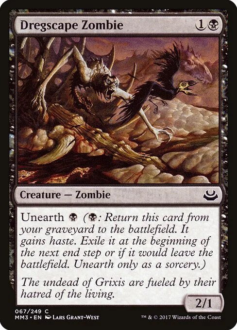 Dregscape Zombie, carta Magic di tipo Creature — Zombie illustrata da Lars Grant-West
