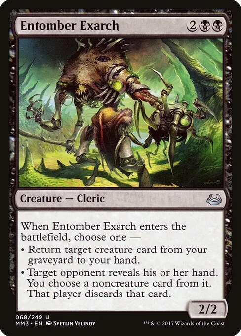 Entomber Exarch, carta Magic di tipo Creature — Phyrexian Cleric illustrata da Svetlin Velinov