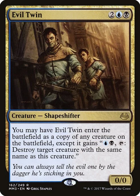Evil Twin, carta Magic di tipo Creature — Shapeshifter illustrata da Greg Staples