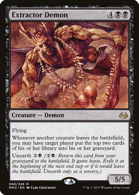 Extractor Demon, carta Magic di tipo Creature — Demon illustrata da Carl Critchlow