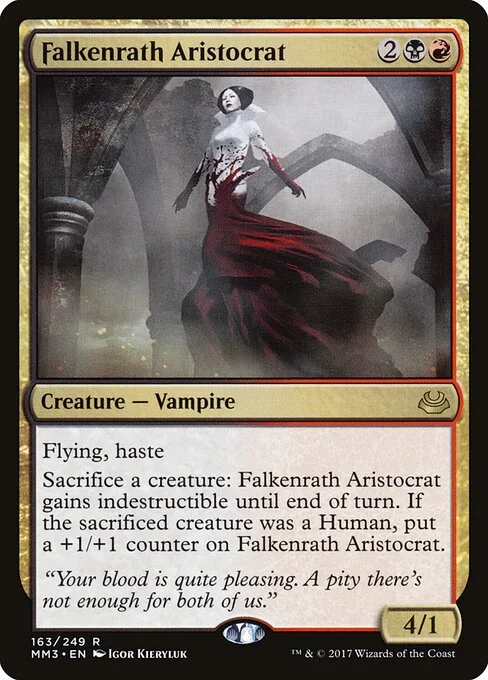 Falkenrath Aristocrat, carta Magic di tipo Creature — Vampire Noble illustrata da Igor Kieryluk