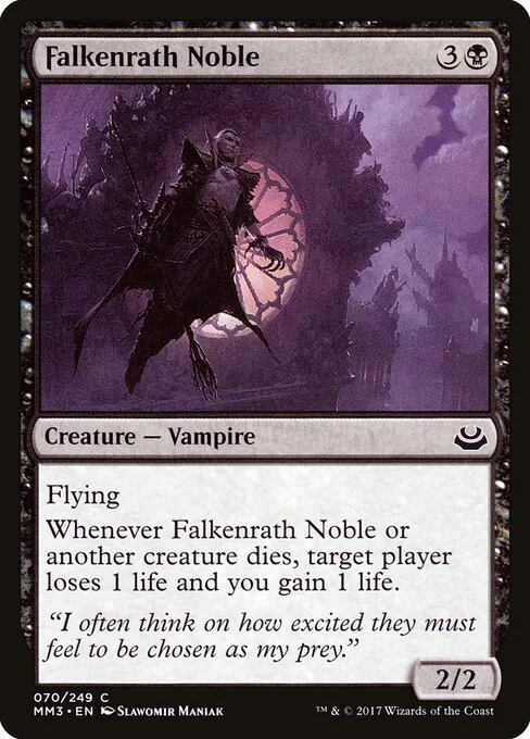Falkenrath Noble, carta Magic di tipo Creature — Vampire Noble illustrata da Slawomir Maniak
