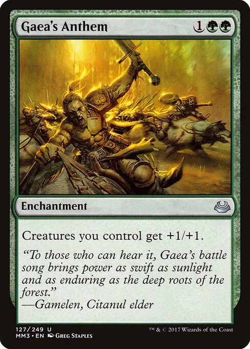 Gaea's Anthem, carta Magic di tipo Enchantment illustrata da Greg Staples