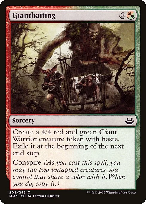 Giantbaiting, carta Magic di tipo Sorcery illustrata da Trevor Hairsine