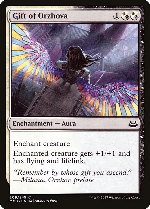 Gift of Orzhova, carta Magic di tipo Enchantment — Aura illustrata da Johannes Voss
