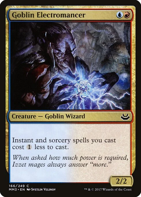 Goblin Electromancer, carta Magic di tipo Creature — Goblin Wizard illustrata da Svetlin Velinov