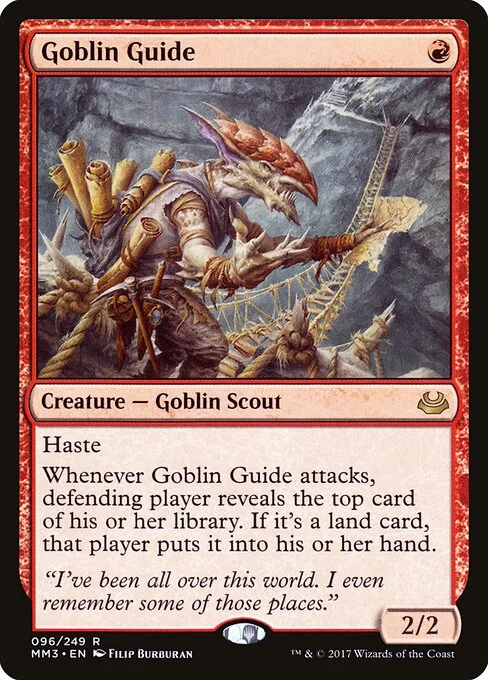 Goblin Guide, carta Magic di tipo Creature — Goblin Scout illustrata da Filip Burburan