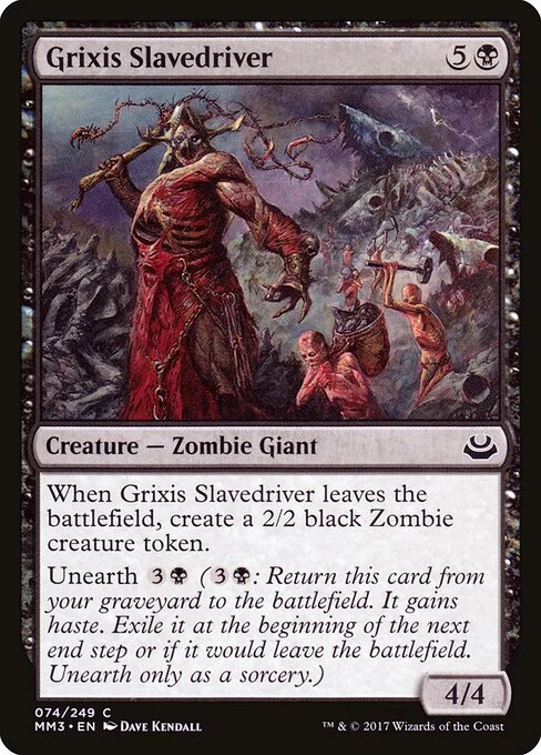 Grixis Slavedriver, carta Magic di tipo Creature — Zombie Giant illustrata da Dave Kendall