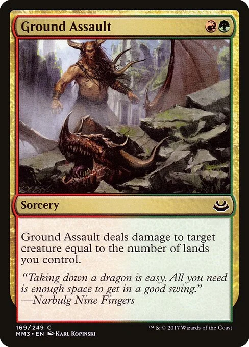 Ground Assault, carta Magic di tipo Sorcery illustrata da Karl Kopinski