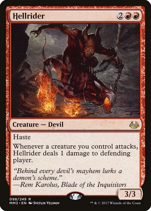 Hellrider, carta Magic di tipo Creature — Devil illustrata da Svetlin Velinov