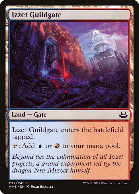 Izzet Guildgate, carta Magic di tipo Land — Gate illustrata da Noah Bradley