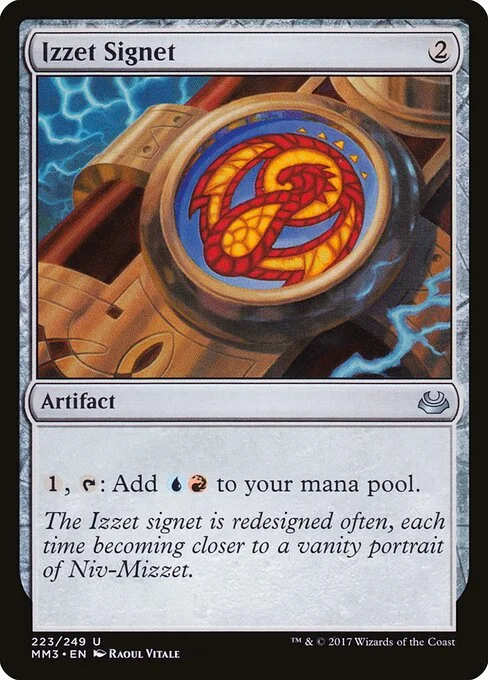 Izzet Signet, carta Magic di tipo Artifact illustrata da Raoul Vitale