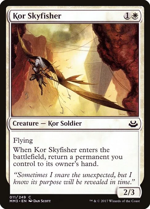 Kor Skyfisher, carta Magic di tipo Creature — Kor Soldier illustrata da Dan Murayama Scott